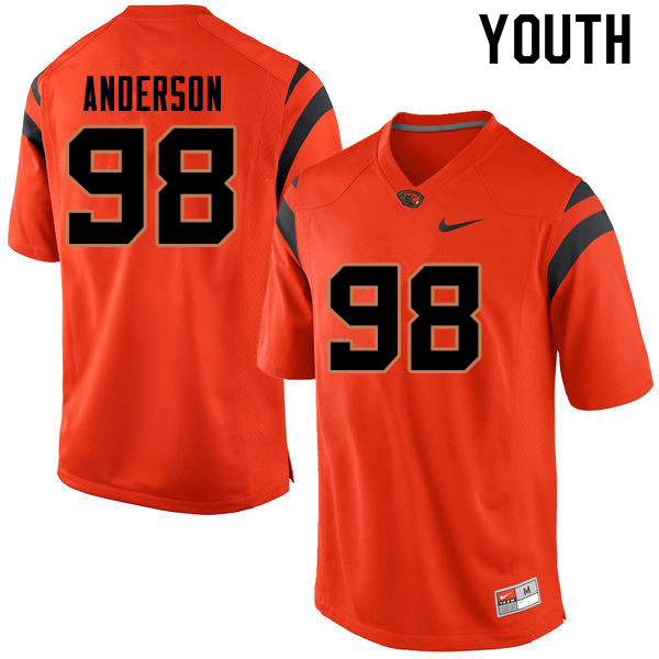 Youth #98 Cody Anderson Oregon State Beavers College Football Jerseys Sale-Orange